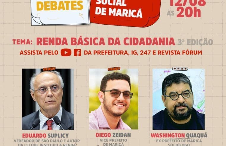 Diego Zeidan, Quaquá e Suplicy debatem Renda Básica da Cidadania nesta quinta