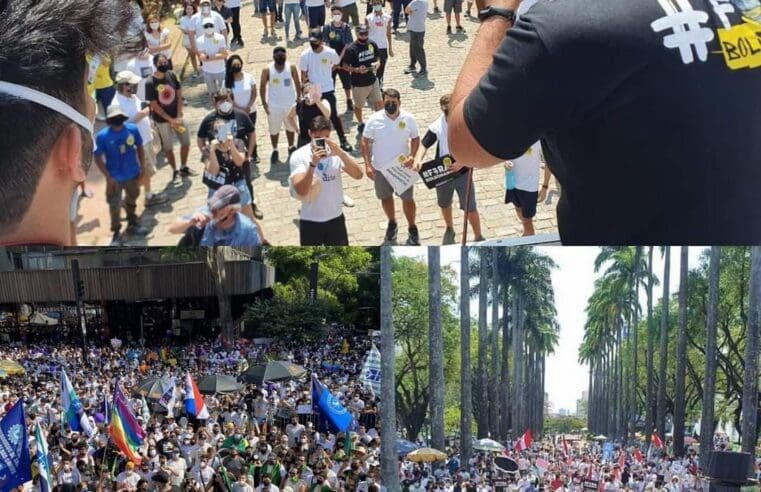 Manifestações contrárias ao governo de Bolsonaro aconteceram nesse final de semana