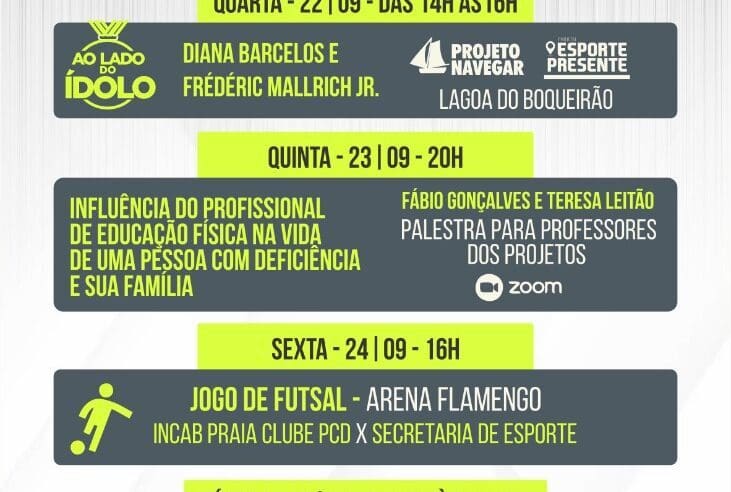 Maricá realiza Semana Municipal de Incentivo ao Esporte para a Pessoa com Deficiência