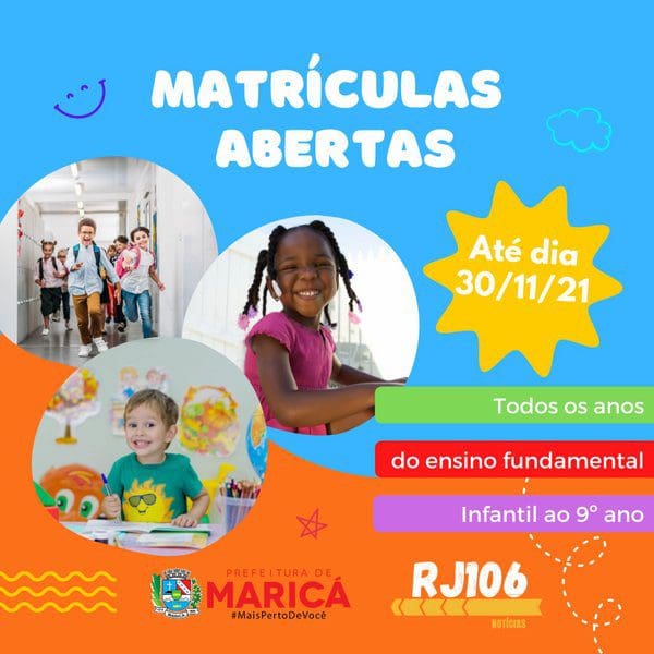 Maricá abre inscrições para matrículas nas escolas municipais