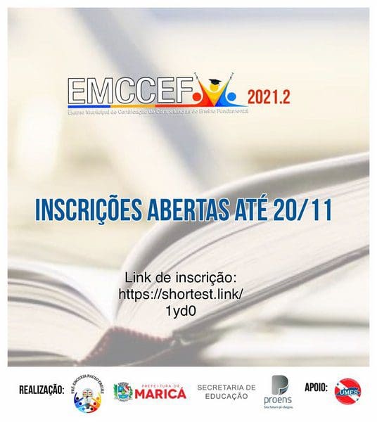 Maricá abre inscrições de curso para exame municipal do Ensino Fundamental