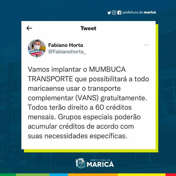 Prefeitura vai implantar o Mumbuca Transporte em Maricá