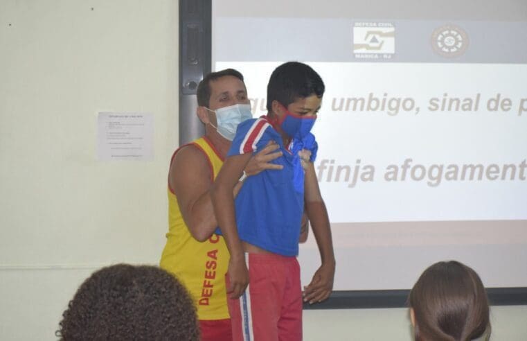 Prefeitura promove palestra sobre prevenção de afogamento para alunos da rede municipal de ensino