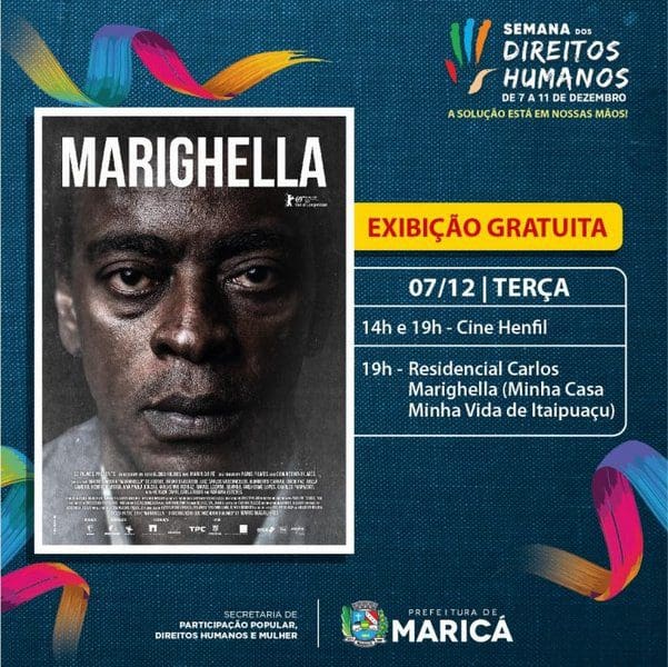 Prefeitura de Maricá exibe “Marighella” de graça para população nesta terça-feira, 07/12