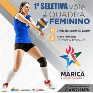 Primeira seletiva do vôlei de quadra feminino do projeto Maricá Cidade Olímpica acontece neste sábado (07/01) – com foto