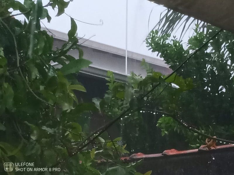 Forte temporal com chuva e vento forte atinge a cidade