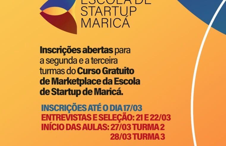 Inscrições abertas para segunda e terceira turmas do curso gratuito de marketplace da Escola de Startup de Maricá