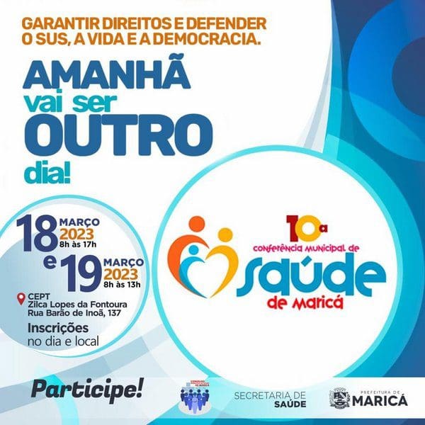 10ª Conferência Municipal de Saúde começa neste sábado (18/03), com diálogos importantes sobre o SUS