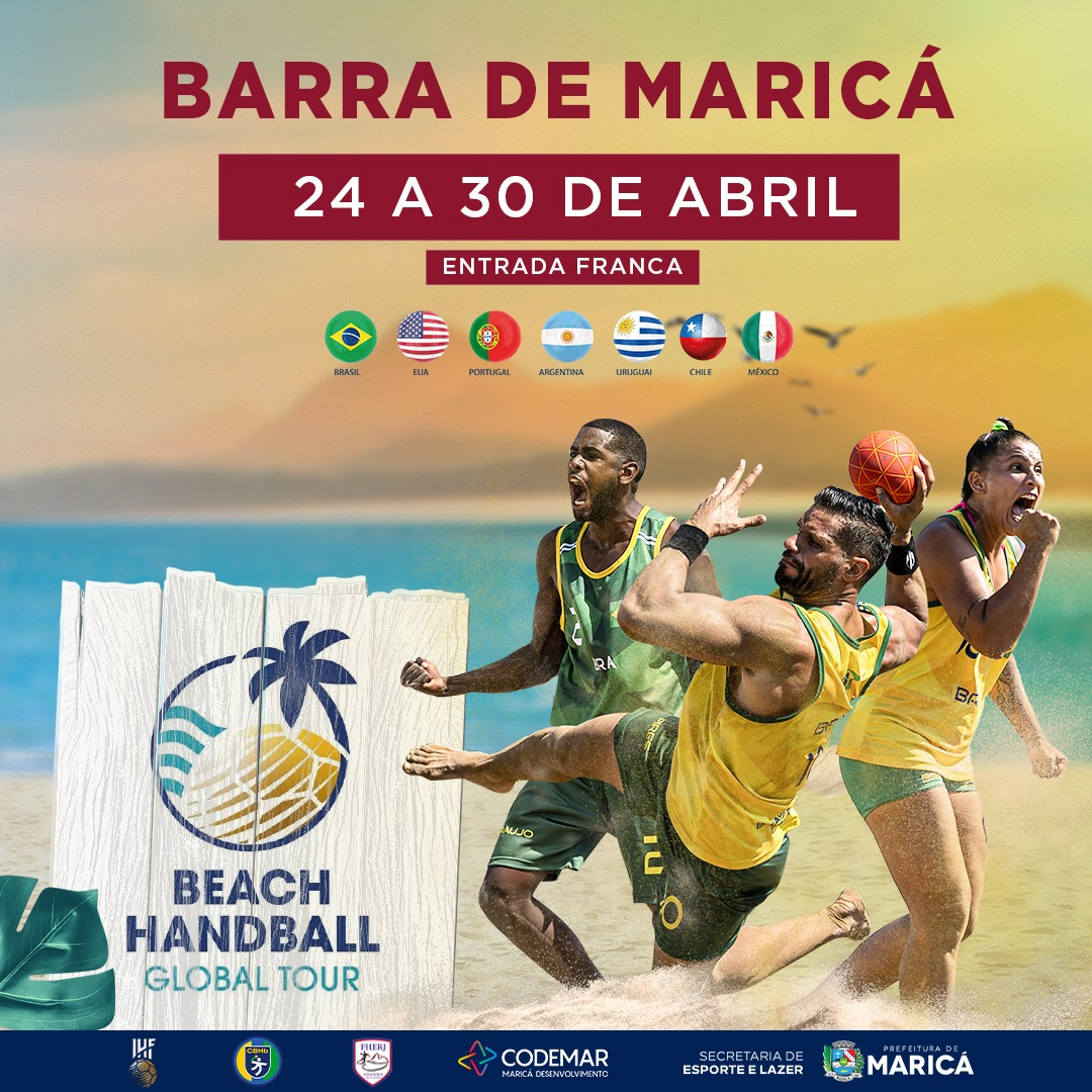 Maricá recebe competição internacional de handebol de praia