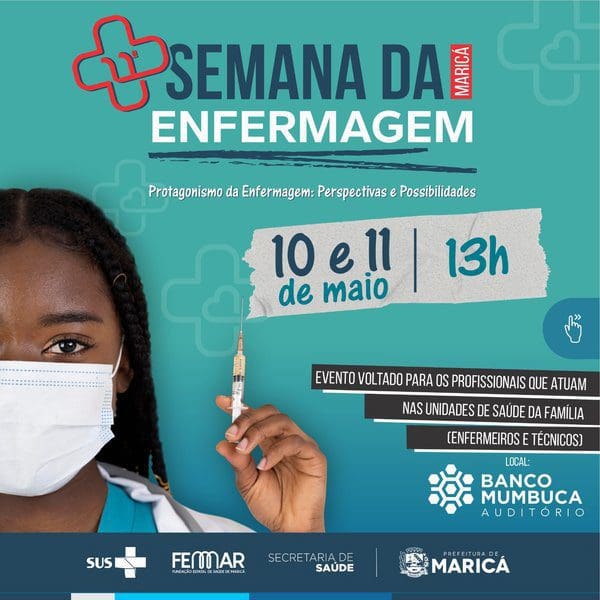 Saúde promove a 11ª Semana da Enfermagem de Maricá nos dias 10 e 11/05