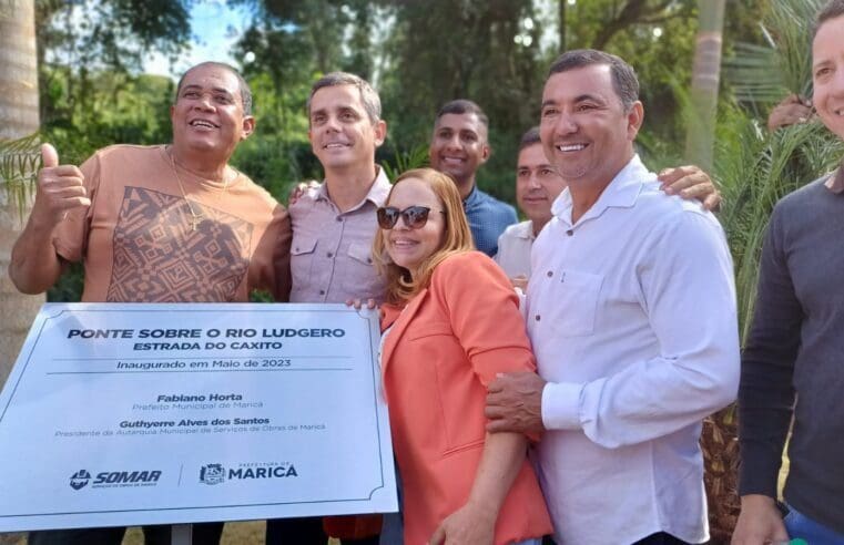 Prefeito Fabiano Horta inaugura ponte do Caxito