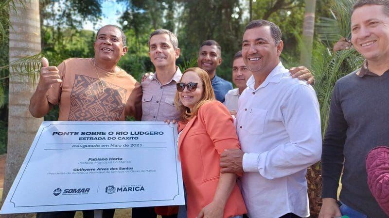 Prefeito Fabiano Horta inaugura ponte do Caxito