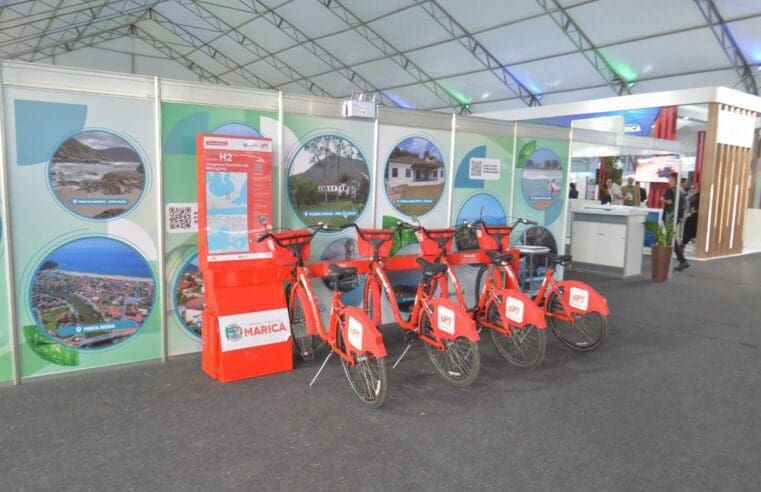 Protótipo do ônibus de hidrogênio esteve em exposição na Barra de Maricá