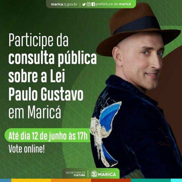 Consulta pública sobre a Lei Paulo Gustavo em Maricá termina na próxima segunda-feira (12/06)