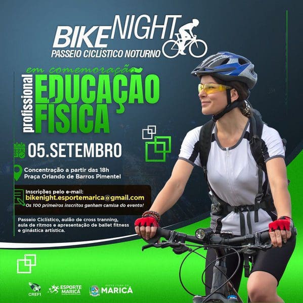 Secretaria de Esporte e Lazer realiza edição do Bike Night no dia 05/09