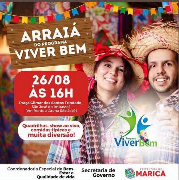 Arraiá do programa “Viver Bem” acontece neste sábado (26/08)