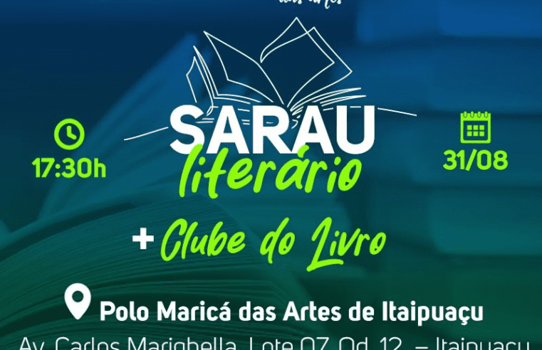 Cultura promove ‘Sarau Literário e o Clube do Livro’ em Itaipuaçu