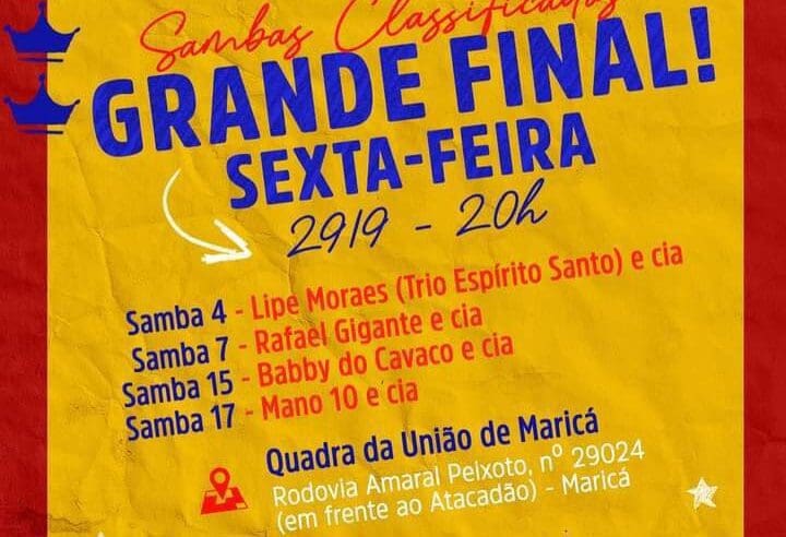 Grande Final de Samba-enredo da GRES União de Maricá é nessa Sexta-feira