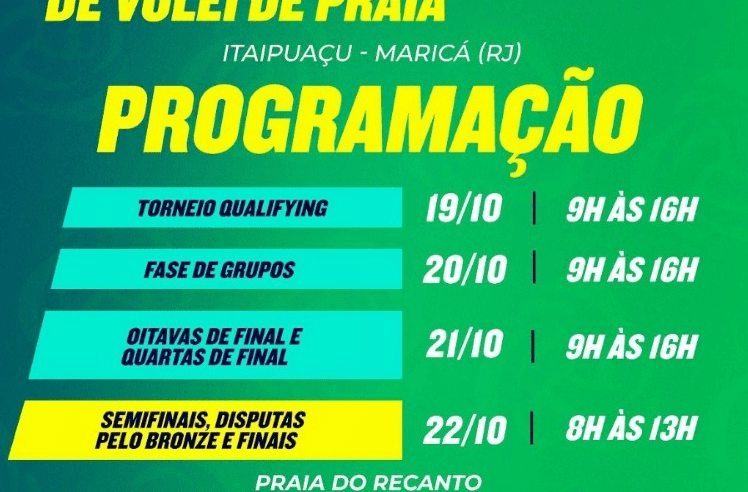 Maricá recebe 2ª etapa do Challenger de voleibol de praia