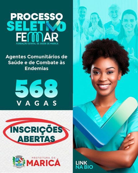 Inscrições abertas para o Processo Seletivo da Fundação Estatal de Saúde de Maricá