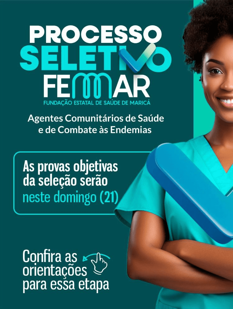 Provas do processo seletivo para agentes comunitários de saúde e combate às endemias acontecem neste domingo (21)