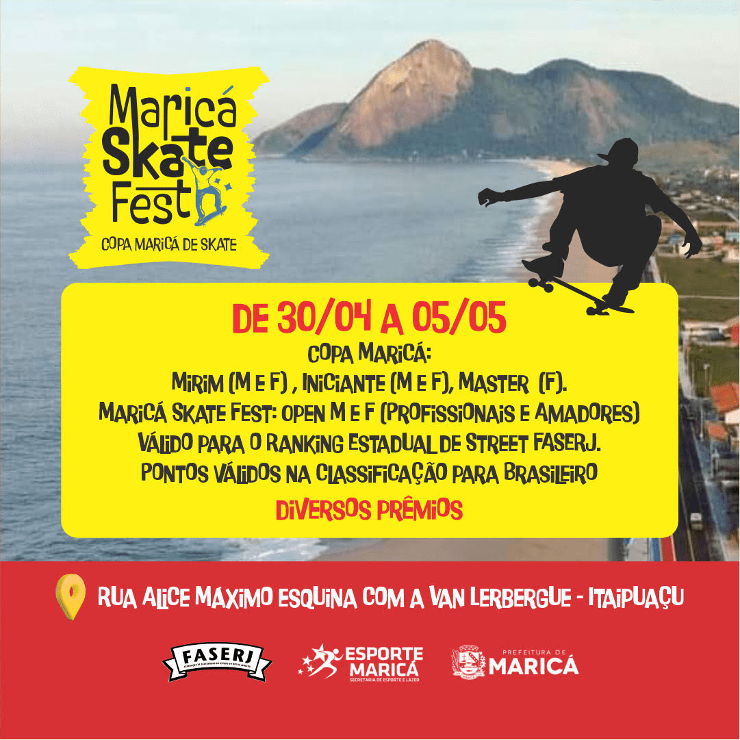 Maricá recebe festival de skate em março