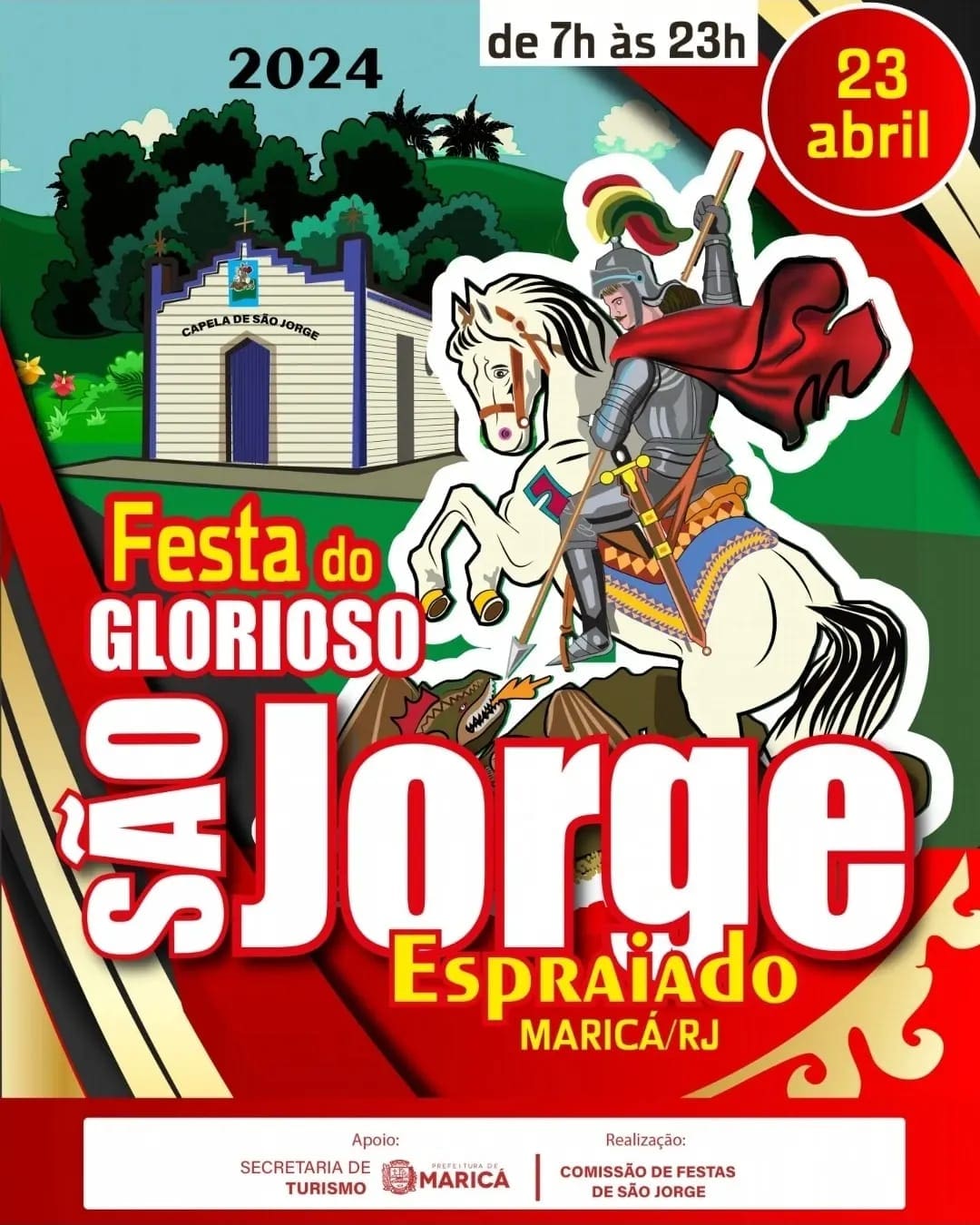 Dia de São Jorge terá festa em três bairros de Maricá
