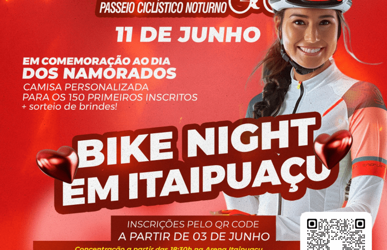 Secretaria de Esporte e Lazer promove edição do Bike Night no dia 11/06