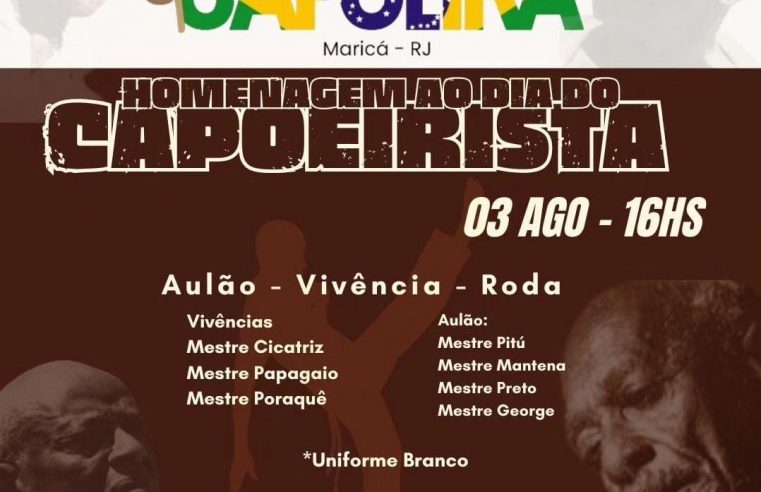 Maricá recebe programação com homenagem ao Dia do Capoeirista