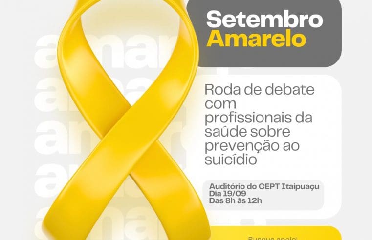 Setembro Amarelo: Maricá promove debate sobre prevenção ao suicídio