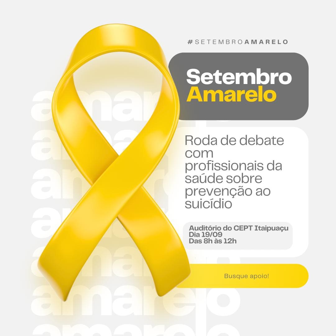 Setembro Amarelo: Maricá promove debate sobre prevenção ao suicídio