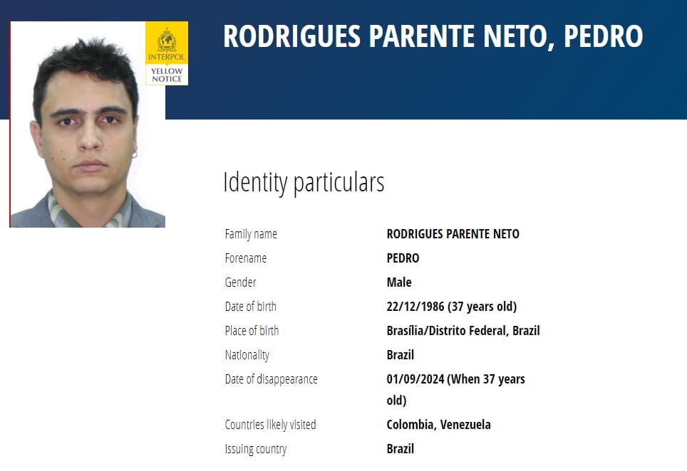 Piloto Brasileiro Desaparecido na Venezuela Entra na Lista da Interpol