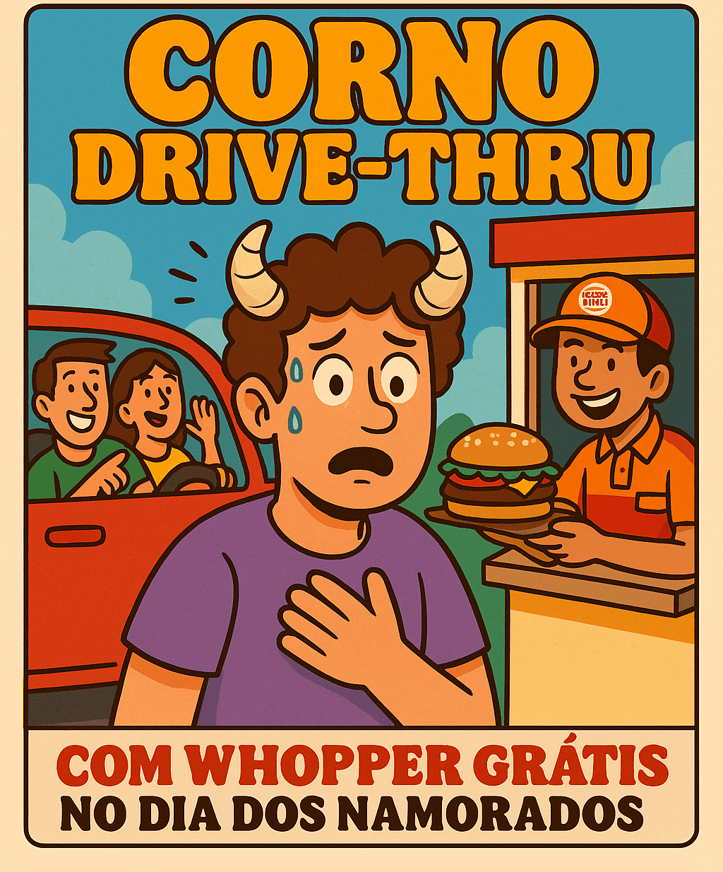 Burger King dará sanduiche grátis para “cornos” no Dia dos Namorados