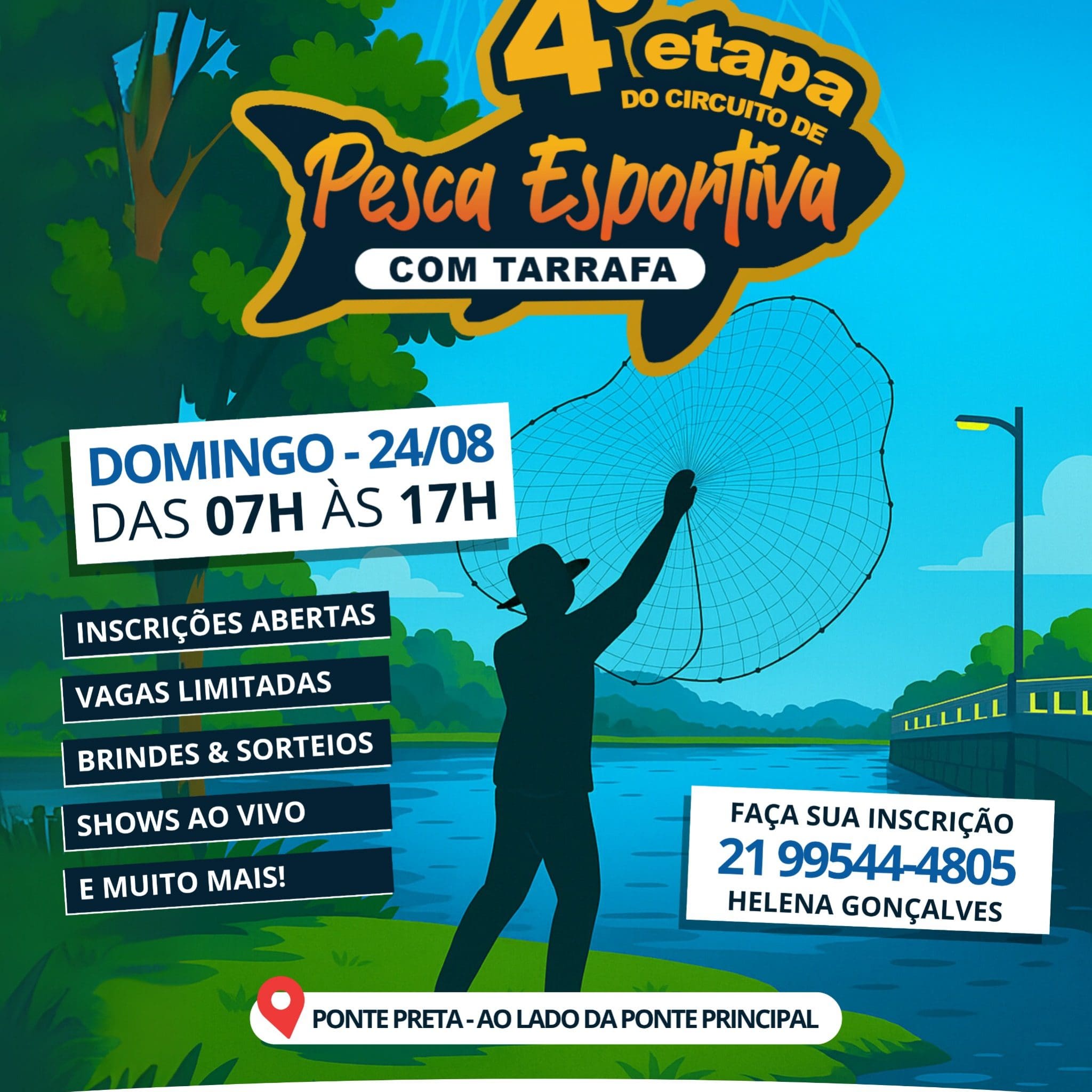 Prefeitura de Maricá abre inscrições para 4ª etapa do Circuito de Pesca Esportiva com Tarrafa