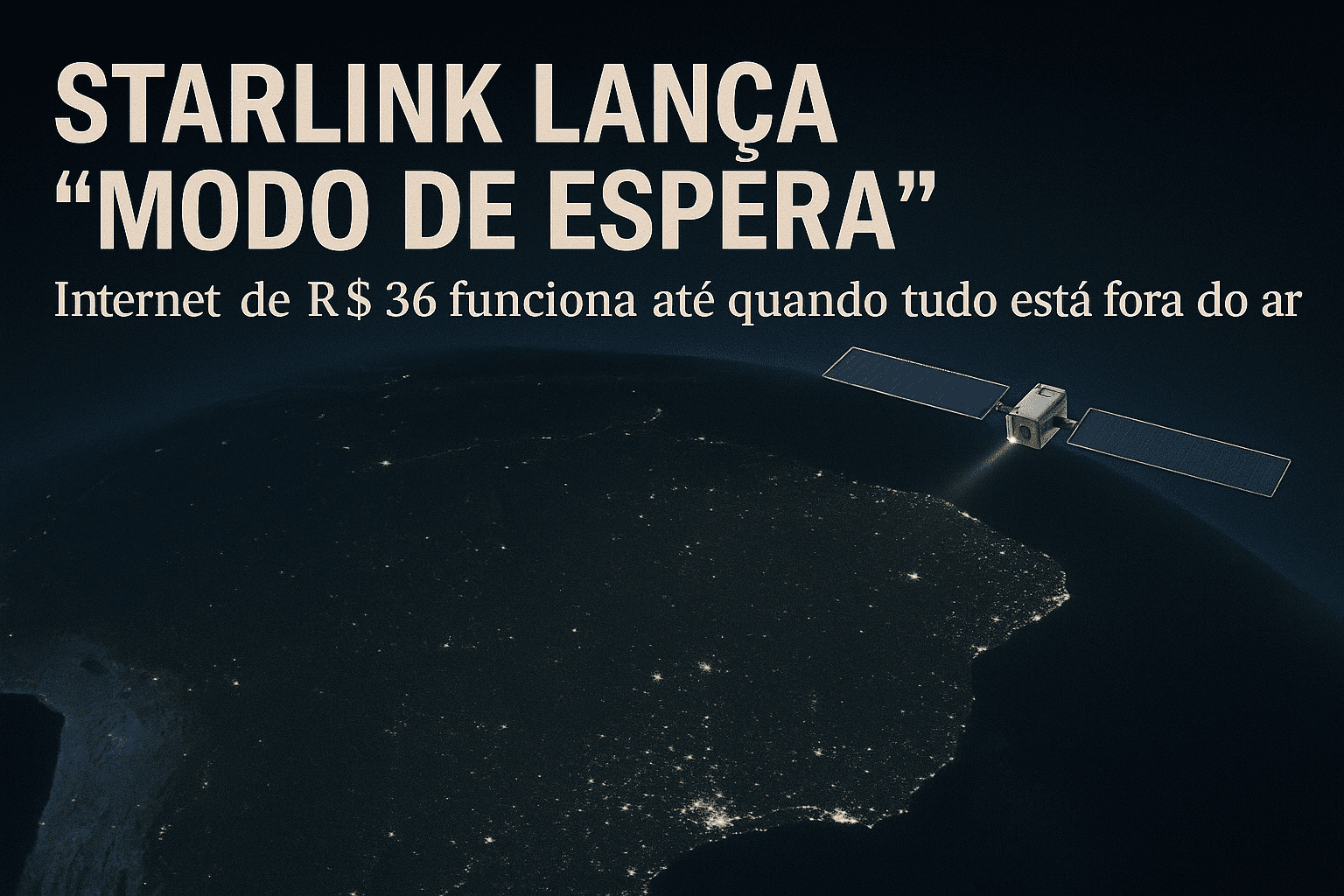 Starlink Lança Plano de Internet de R$ 36 Funciona Quando Tudo Está Fora do Ar