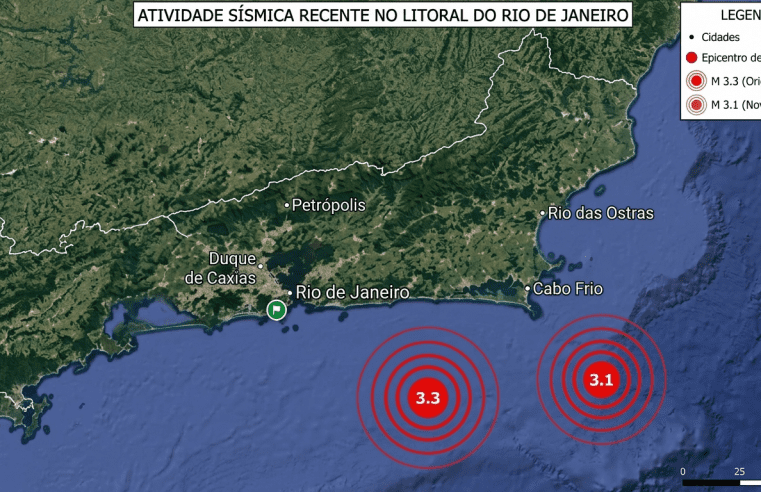 SEGUNDO TREMOR DE 3.1 EM MARICÁ NESTA SEXTA