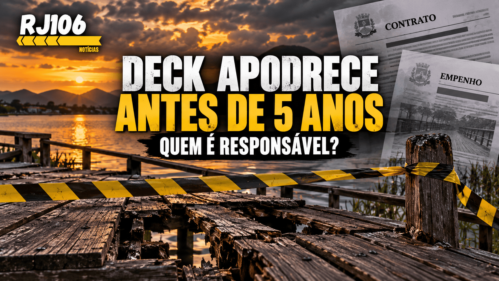 Deck apodrece antes de completar cinco anos e expõe contradição dentro do próprio grupo político de Maricá