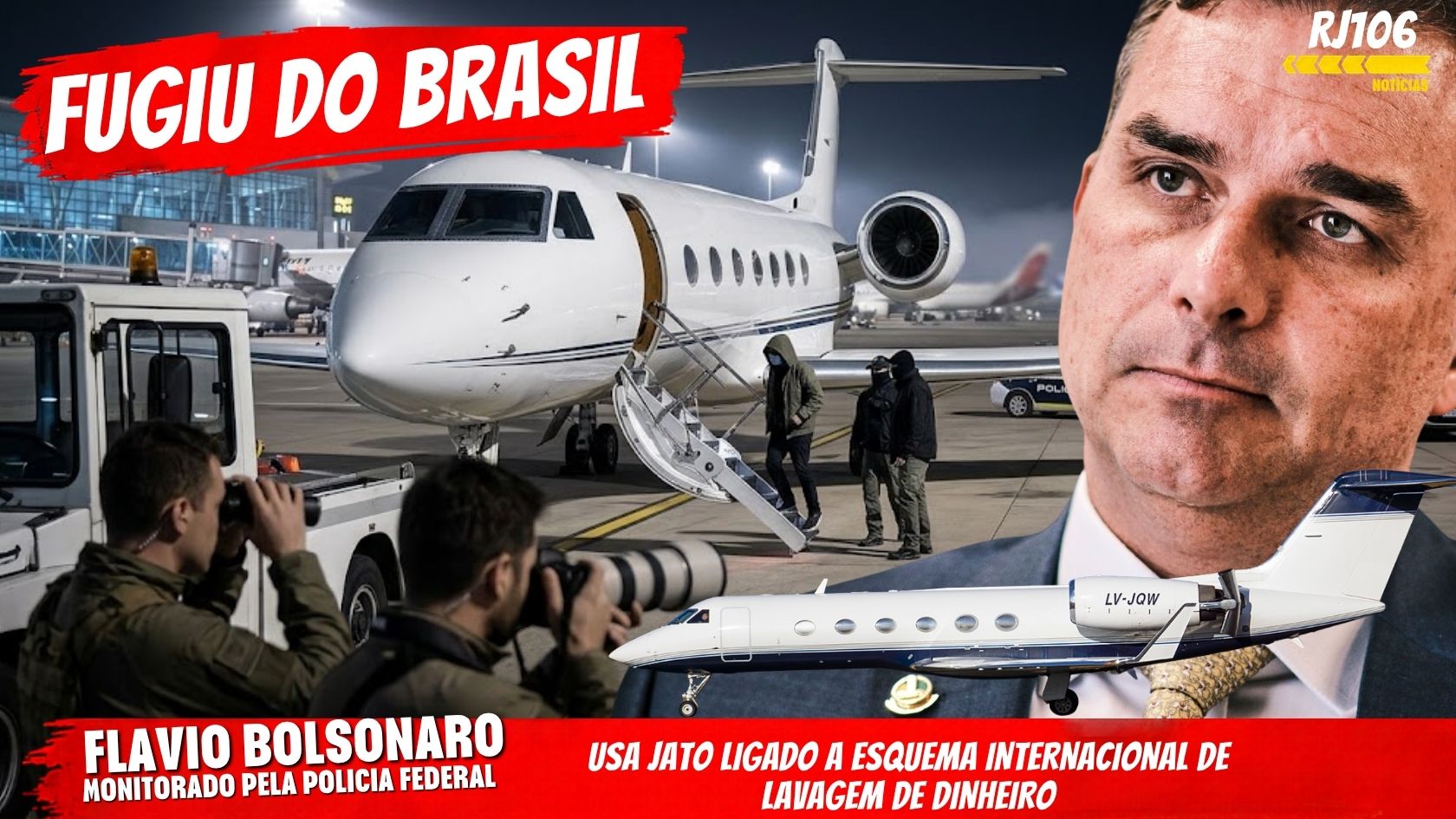 FLÁVIO BOLSONARO FOGE PARA OS EUA EM JATO LIGADO A ESQUEMA INTERNACIONAL DE LAVAGEM DE DINHEIRO DA ERA MILEI!
