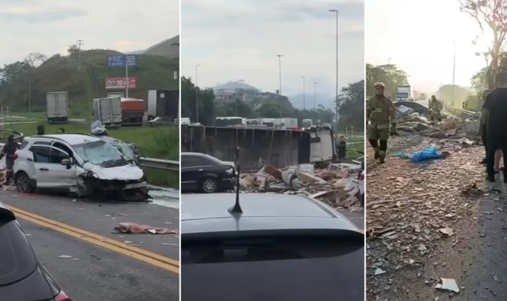 Acidente na BR-393, no RJ, deixa cinco mortos e nove feridos