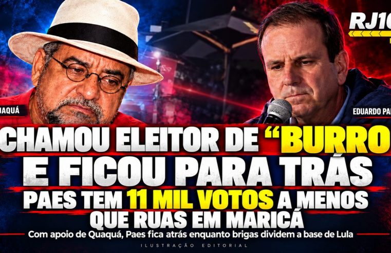 CHAMOU ELEITOR DE “BURRO” E FICOU PARA TRÁS: NEM O APOIO DE QUAQUÁ FEZ PAES SUPERAR DOUGLAS RUAS EM MARICÁ
