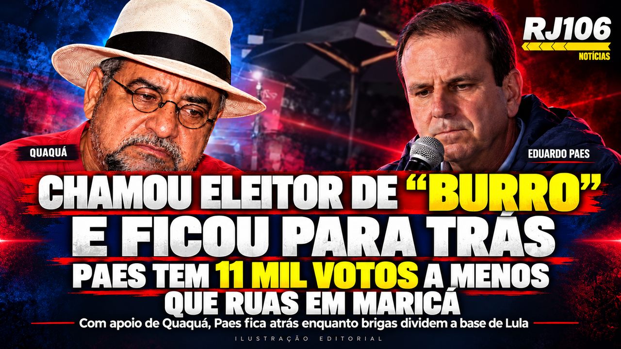 CHAMOU ELEITOR DE “BURRO” E FICOU PARA TRÁS: NEM O APOIO DE QUAQUÁ FEZ PAES SUPERAR DOUGLAS RUAS EM MARICÁ