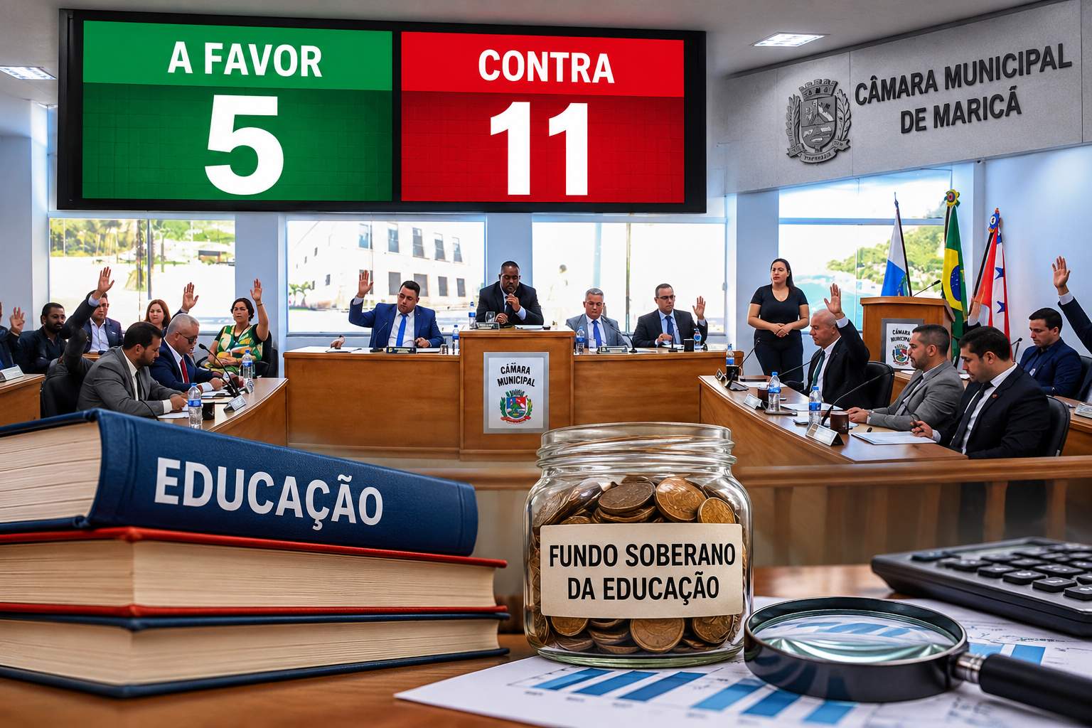 Câmara de Maricá rejeita pedido para secretário esclarecer gestão do Fundo Soberano da Educação