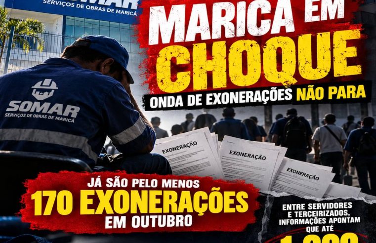 MARICÁ EM CHOQUE: ONDA DE EXONERAÇÕES NÃO PARAM, JÁ SOMAM PELO MENOS 170