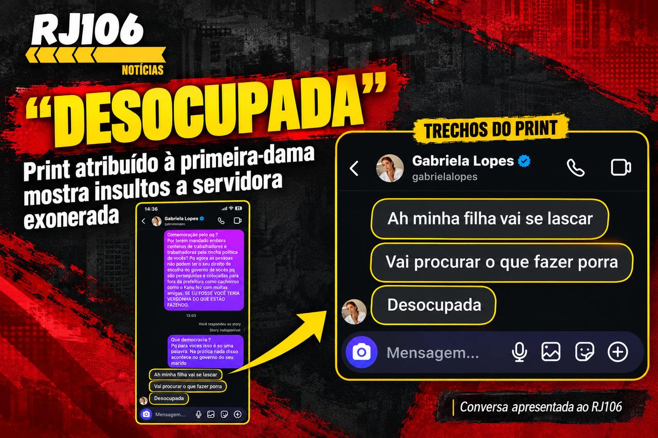 “Desocupada”: print atribuído à primeira-dama de Maricá mostra insultos a servidora exonerada