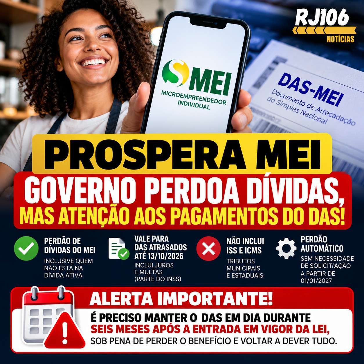 Prospera MEI: governo perdoa dívidas, mas quem não mantiver o DAS em dia poderá perder o benefício